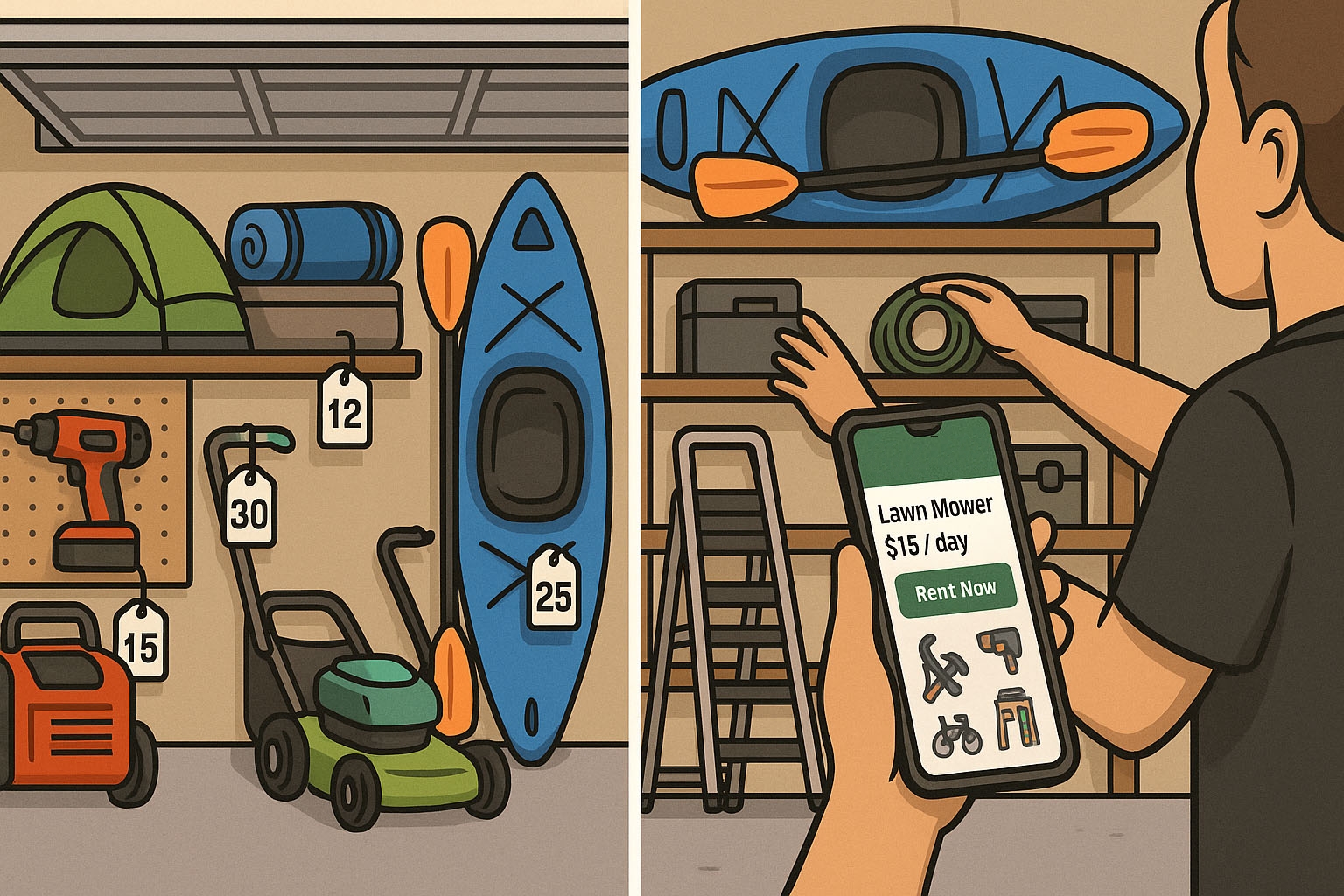 Neighbors connecting through local rental marketplace